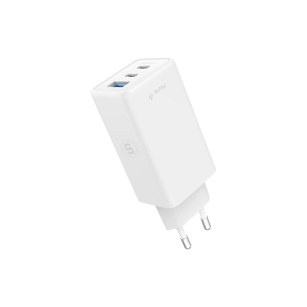 Hune Huron 65W Wall Charger with 2 x USB-C 1 x USB-A - White