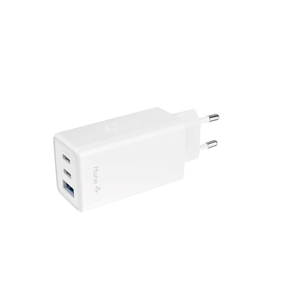 Hune Huron 65W Wall Charger with 2 x USB-C 1 x USB-A - White