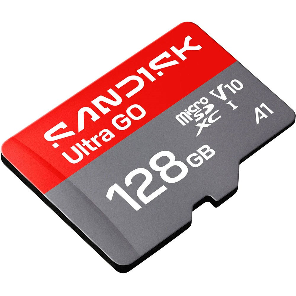 SanDisk MicroSD Ultra Go Memory Card - 128GB - Red / Grey