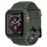 Spigen Rugged Armor Apple Watch SE / 6 / 5 / 4 (44mm) Rubber Case & Strap - Green