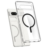 Google Pixel 7A Spigen Ultra Hybrid Case - MagSafe Compatible - Transparent / Black