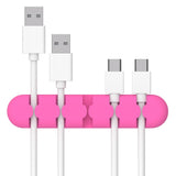 Self-Adhesive Cable Organizer - 5 x Holders - Pink