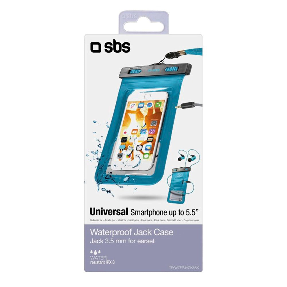 SBS Universal Waterproof Case - Blue - (Max Mobile: 160 x 85 x 10 mm)