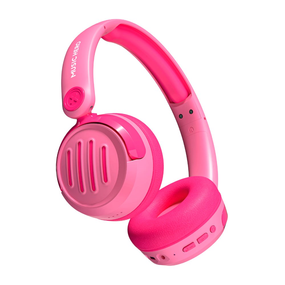 MUSIC HERO Kids Wireless On-Ear Headphones for Kids - Pink