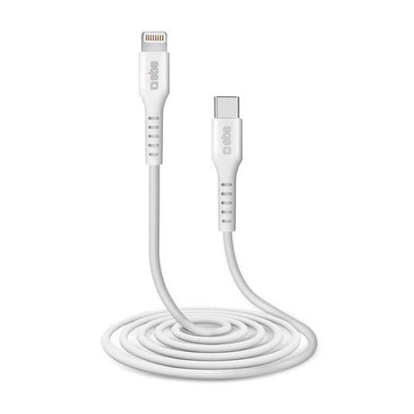 SBS USB-C to Lightning Cable - 2 Meter - MFI - 480 Mbit/s - White