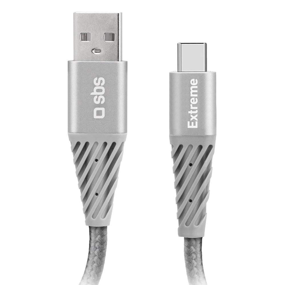 SBS Extreme Collection USB-A to USB-C Braided Aramid Fiber Cable - 1.5 Meter - 480 Mbit/s - Black