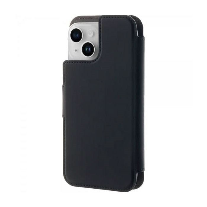 iPhone 15 Plus / 14 Plus / 12 Pro Max Puro Folio Flip Case with Card Holder - MagSafe Compatible - Black