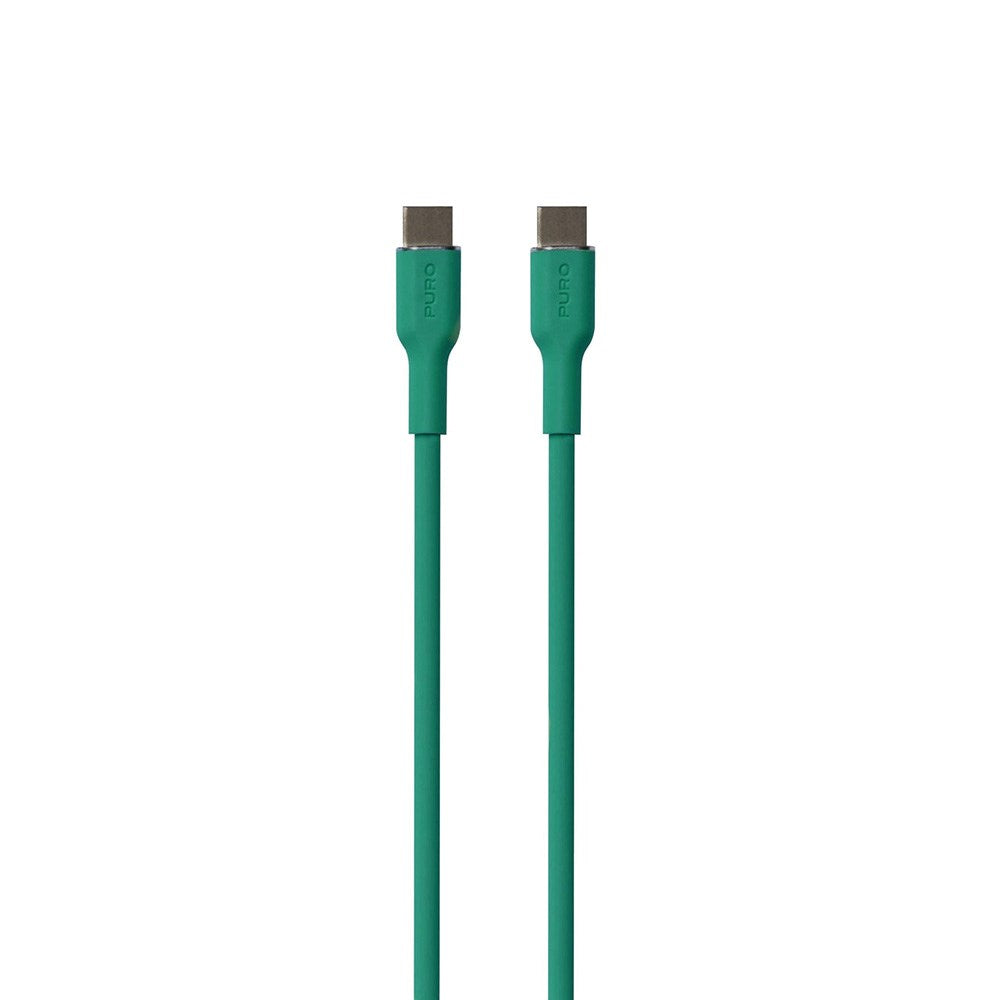 PURO Soft USB-C to USB-C Cable 1.5m - Dark Green