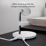 SBS 3-in-1 Magnetic Wireless Charger - MagSafe Compatible - White
