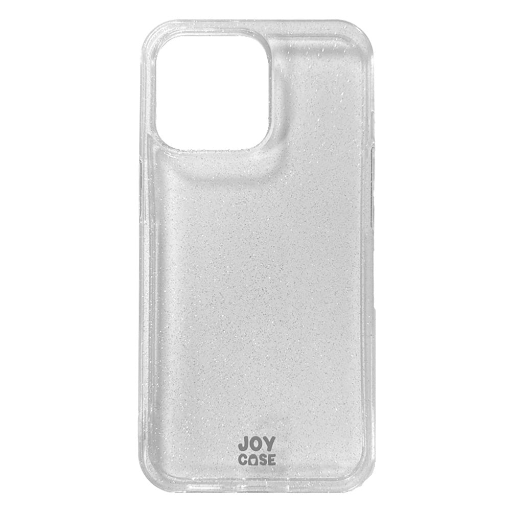 iPhone 13 Pro Joy Case Flexible Plastic Case with Glitter - Transparent / Silver