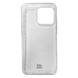 iPhone 13 Pro Joy Case Flexible Plastic Case with Glitter - Transparent / Silver