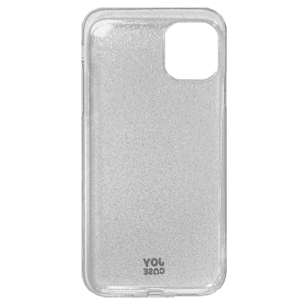 iPhone 11 Joy Case Hybrid Glitter Case - Transparent / Silver