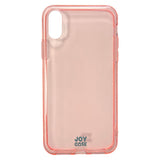 iPhone X / Xs Joy Case Flexible Plastic Case - Transparent / Pink