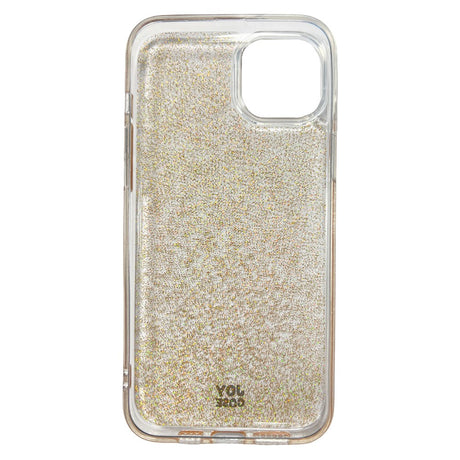 iPhone 15 Plus Joy Case Hybrid Glitter Case - Transparent / Gold