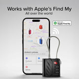 TSA-Padlock Compatible with Apple FindMy - GPS & Bluetooth Tracker - Black
