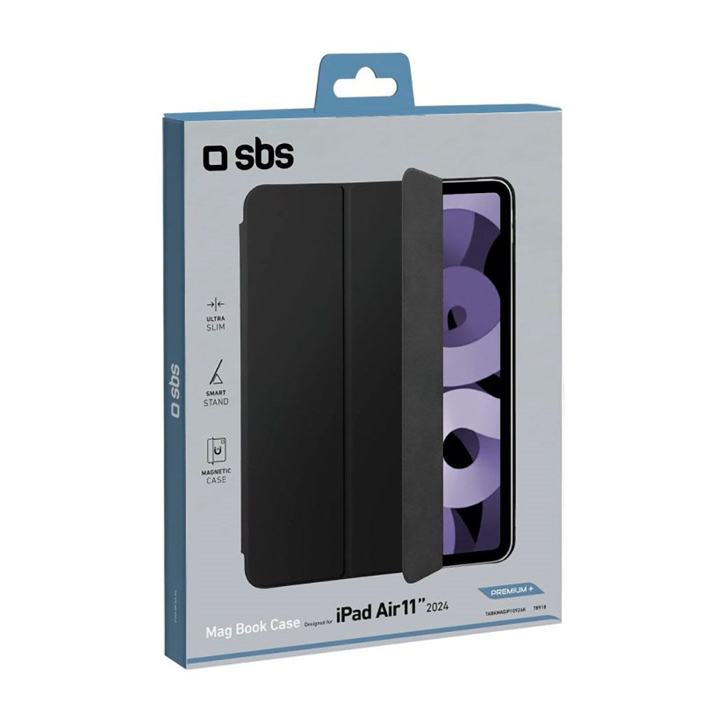 SBS iPad Air 11" (2024) Magnetic Silicone Book Case - Black