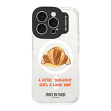 Case&Me - Emily in Paris iPhone 16 Pro Case - Croissant