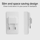 SBS 20W Flexi Foldable Wall Charger with 1x USB-A & 1x USB-C - White