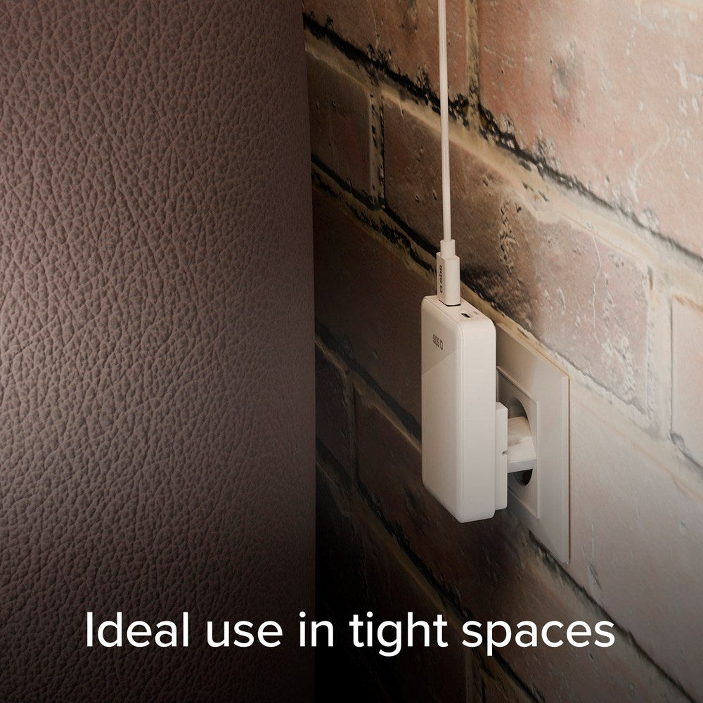 SBS 65W Flexi Foldable Wall Charger with 1x USB-A & 1x USB-C - White