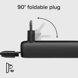 SBS 2-in-1 Hybrid PowerBank & Wall Charger with USB-C Cable - 5000 mAh / 20W - Black