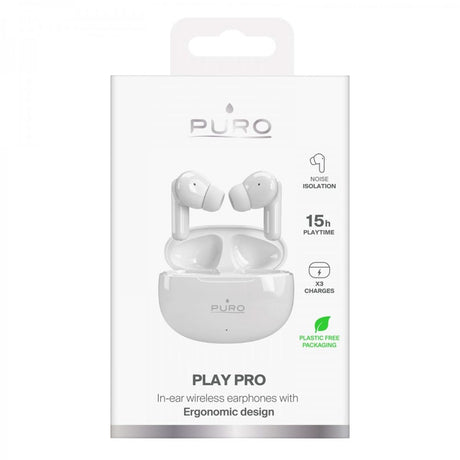 Puro Play Pro True Wireless Headphones - In-Ear - White