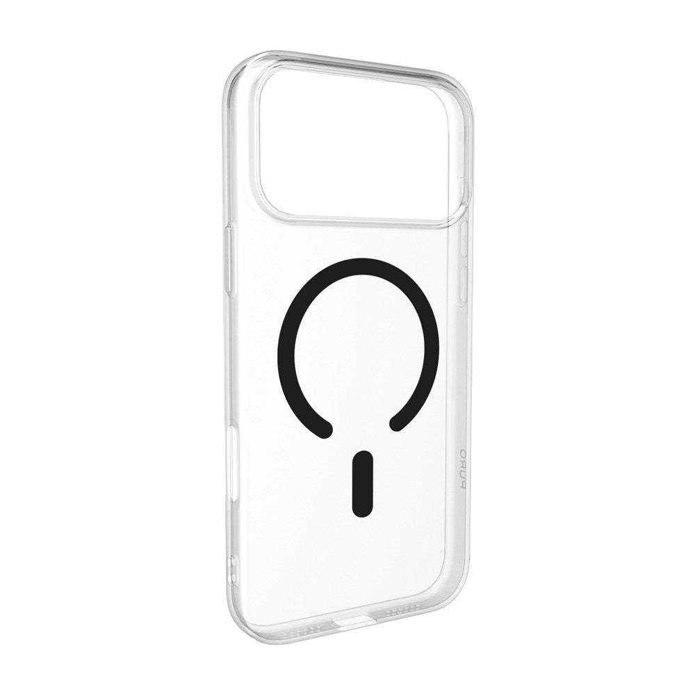 iPhone 17 Pro Max PURO LITE MAG Hybrid Case - MagSafe Compatible - Transparent / Black