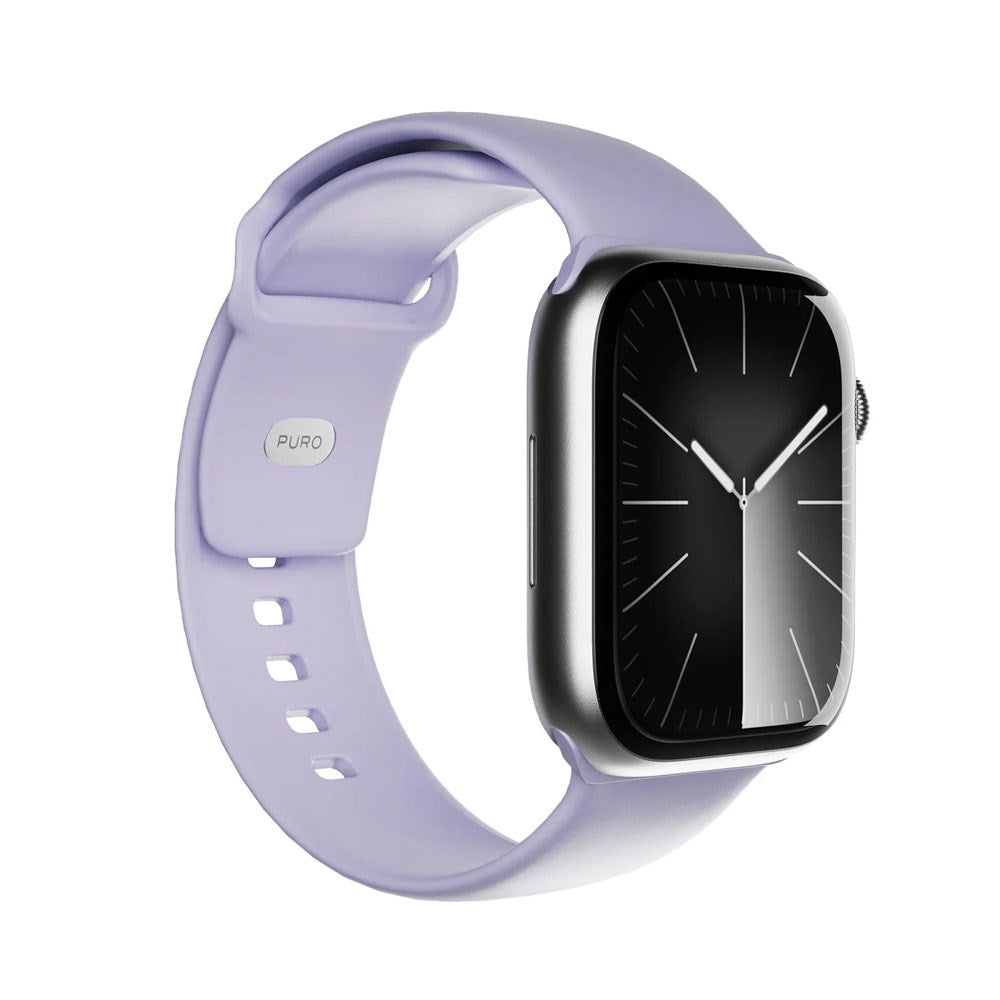 Apple Watch (38/40/SE/41/42mm) Puro ICON Silicone Watch Strap - Lavender Blue