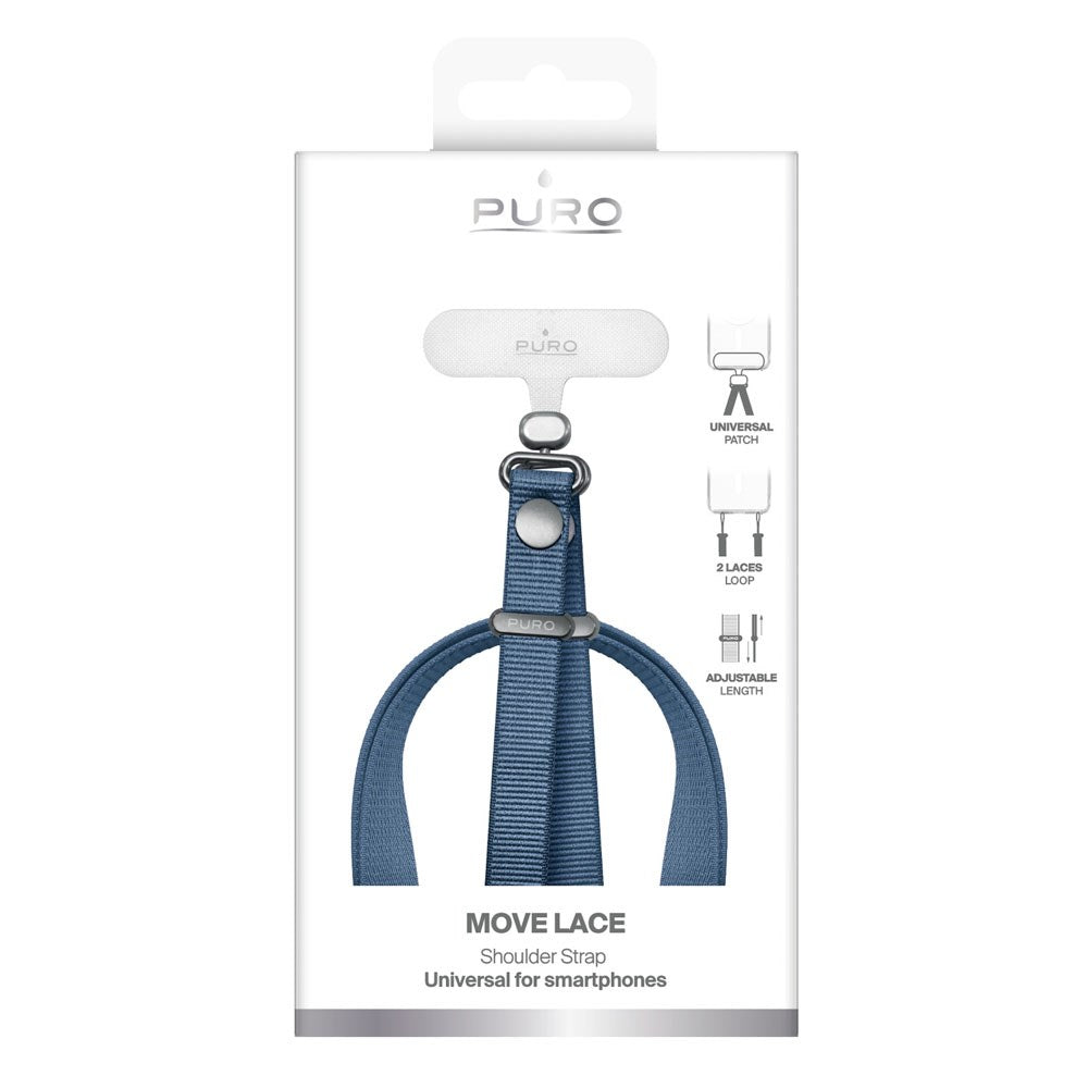 Puro Move Lace Mobile Strap with Insert Plate - Blue