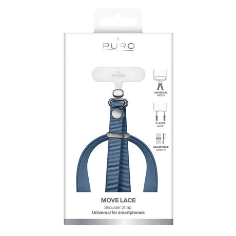 Puro Move Lace Mobile Strap with Insert Plate - Blue