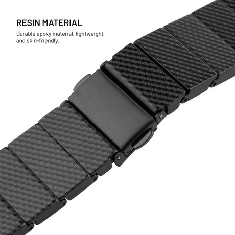 Fixed Universal Quick Release Resin Smartwatch Strap (20mm) - Black