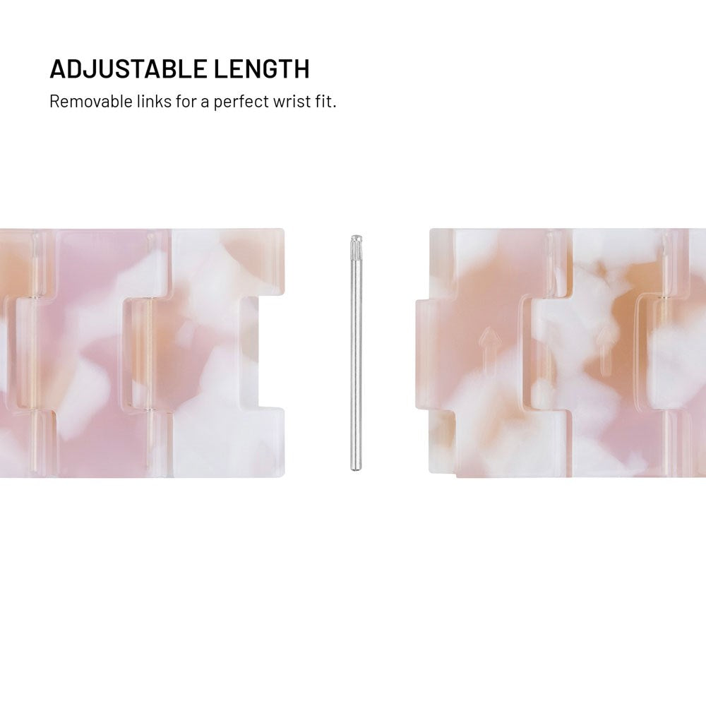 Fixed Universal Quick Release Resin Smartwatch Strap (20mm) - Pink