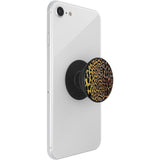 POPSOCKETS PopGrip Original Embossed Metal Leopard Removable Grip with Stand Function