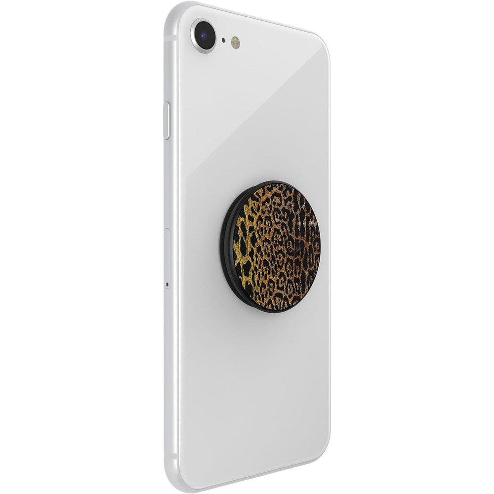 POPSOCKETS PopGrip Original Embossed Metal Leopard Removable Grip with Stand Function