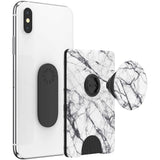 POPSOCKETS PopWallet Dove White Marble MagSafe Cardholder - Stand & Grip