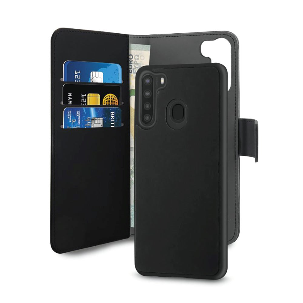 Samsung Galaxy A21 Case Puro Wallet Detachable 2-In-1 - Black