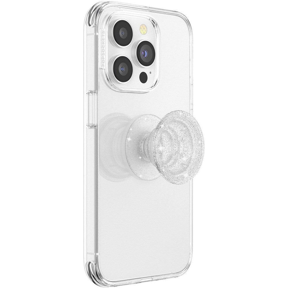 POPSOCKETS PopGrip Original Glitter Silver Removable Grip with Stand Function