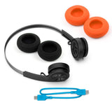 JLab Rewind 2 Retro Wireless Headphones - Black / Orange