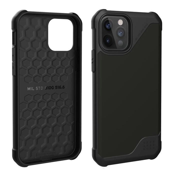 iPhone 12 Pro Max UAG METROPOLIS LT Series Leatherette Case - Black - Black