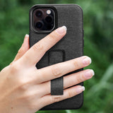 Peak Design iPhone 12 / 12 Pro Fabric Case with SlimLink Bracket & Finger Loop - MagSafe Compatible - Charcoal