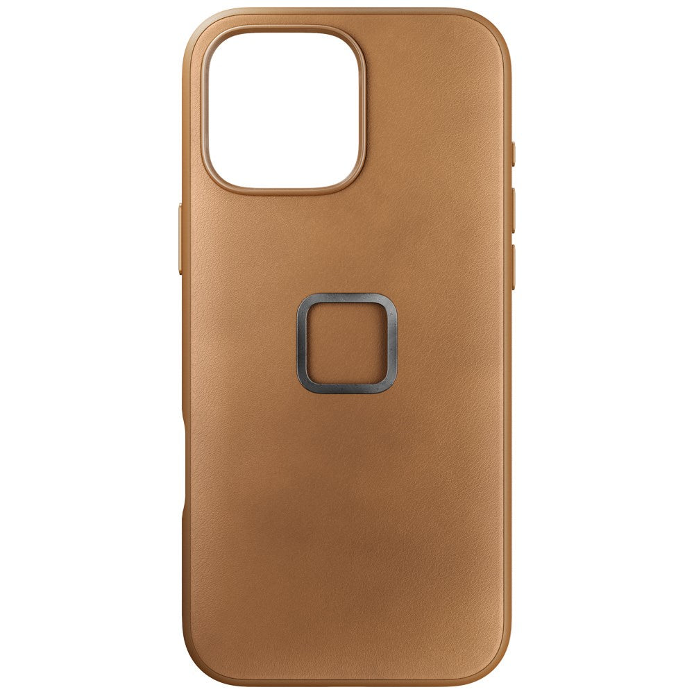 Peak Design iPhone 16 Pro Max Leatherette Case with SlimLink Bracket - MagSafe Compatible - Tan