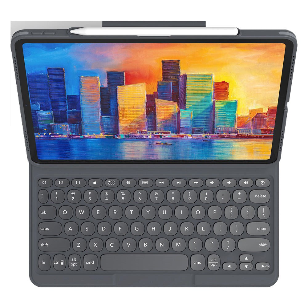 iPad Pro 12.9" ( 2021 / 2020 / 2018) Zagg Pro Keys Keyboard (Nordic Keyboard with Case) - Charcoal