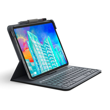 iPad 10.9" (2024/2022) - ZAGG Messenger Folio 2 Keyboard (Nordic) with Apple Pencil Holder - Charcoal