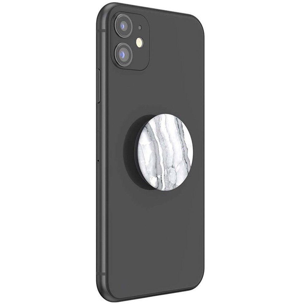 POPSOCKETS PopGrip Basic White Granite w. Stand Function