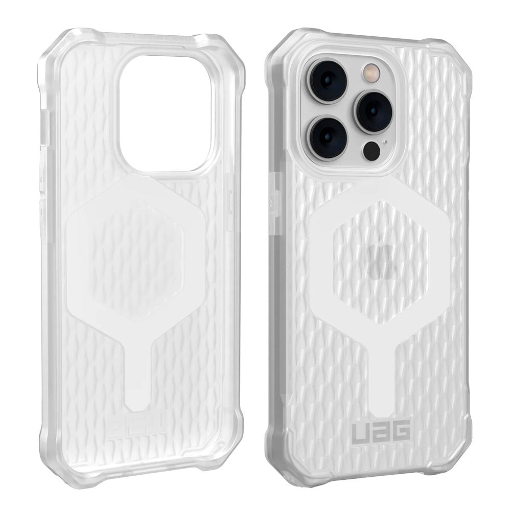 iPhone 14 Pro UAG ESSENTIAL ARMOR Series Case - MagSafe Compatible - Frosted Ice - Transparent