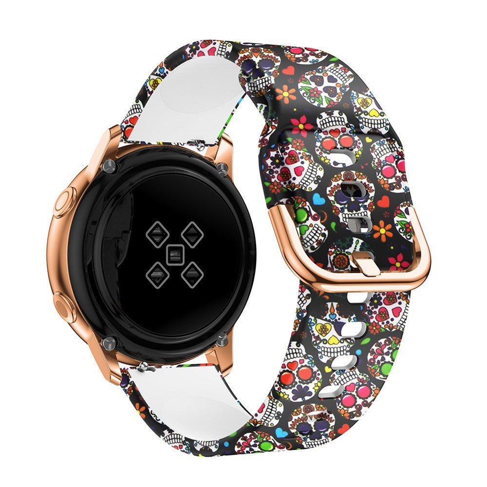 EIDERWOOD Universal (20mm) Smartwatch Silicone Strap - Skulls