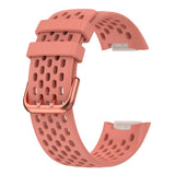 Fitbit Charge 6 / 5 Silicone Strap w. Holes - Pink