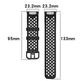 Fitbit Charge 6 / 5 Silicone Strap w. Holes - Blue