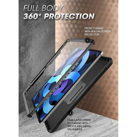 iPad 10.9" (2024/2022) Tough Case - SupCase Unicorn Beetle Pro Case w. Protective Film - Black