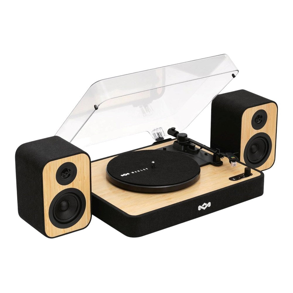 House of Marley Revolution Turntable & Speaker - Black / Light Bamboo