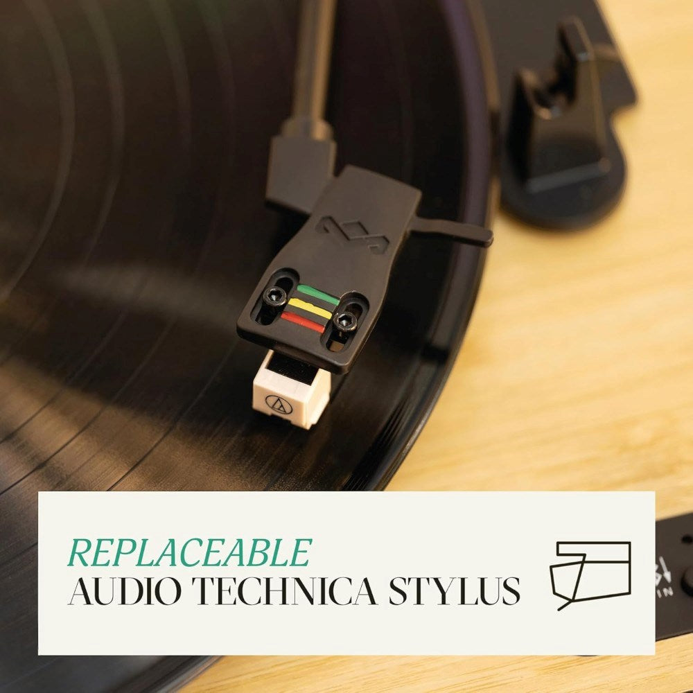 House of Marley Revolution Turntable & Speaker - Black / Light Bamboo